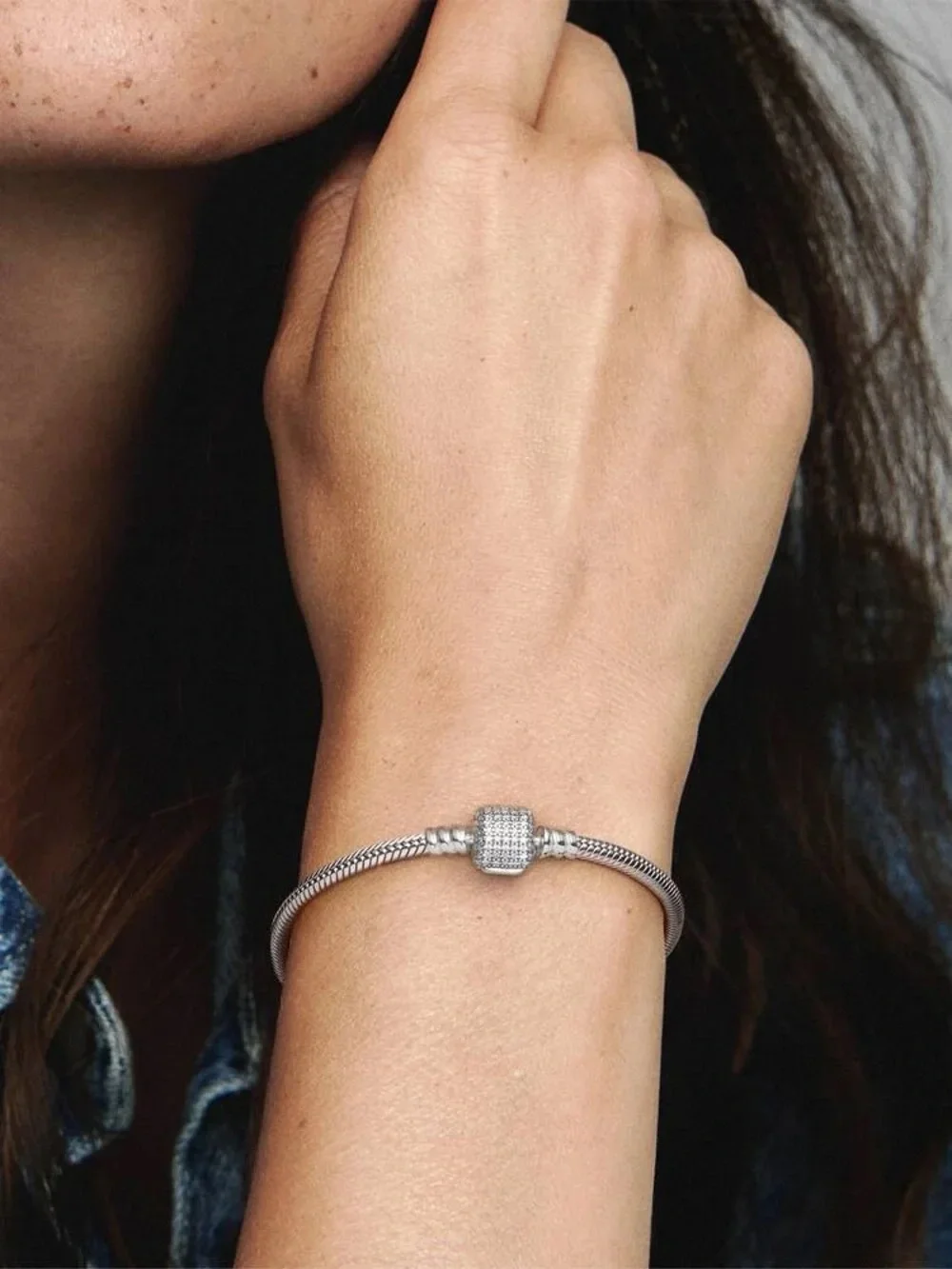 Pandora Style Snake Chain Bracelet